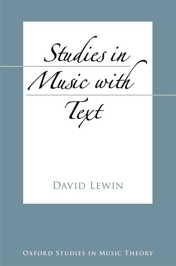 Studies In Music With Text